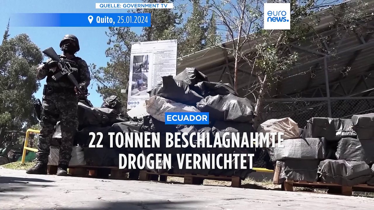 Ecuador vernichtet 22 Tonnen beschlagnahmte Drogen