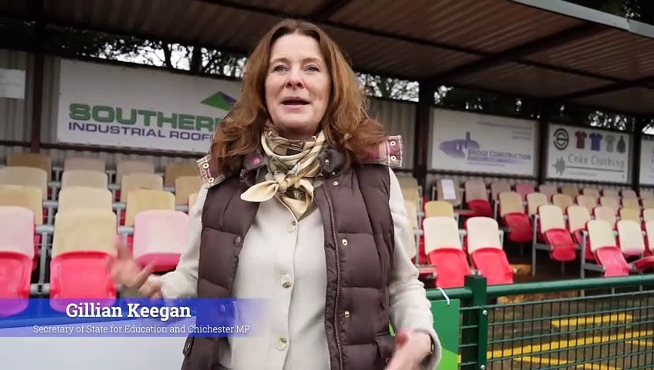 Chichester MP Gillian Keegan speaks after £93 million sports funding announced
