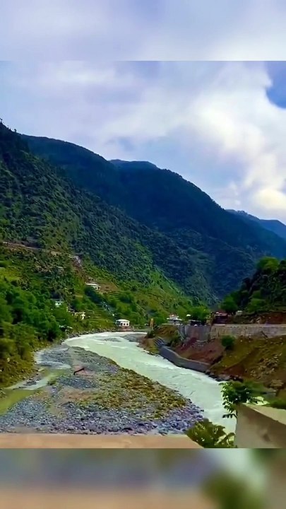 Kashmir Mountain and River View Beautiful