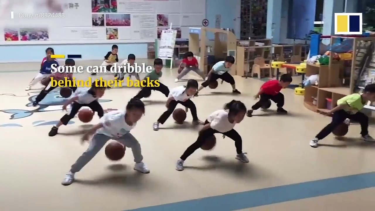 Chinese kindergarten children’s impressive basketball skills go viral globally