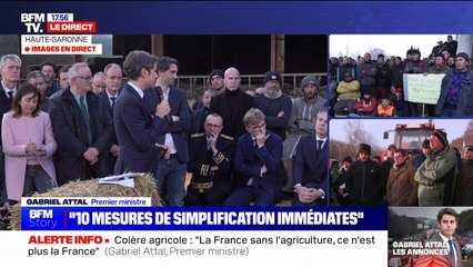 Скачать видео: Mobilisation des agriculteurs: Gabriel Attal annonce 