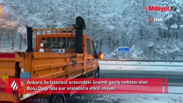 Bolu Dağı'nda kar etkili oluyor! Kar kalınlığı 15 santimetreyi buldu