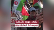 مظاهرة مؤيدة لفلسطين أمام محكمة العدل الدولية