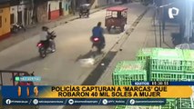 Iquitos: policías de civil capturan a 'marcas' que habían robado S/ 40 mil a mujer