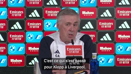 Real Madrid - Ancelotti sur Klopp : "Parfois, après une longue période dans un club..."