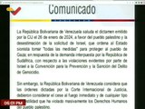 Venezuela respalda dictamen de la Corte Internacional de Justicia a favor del pueblo palestino