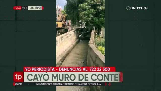 Reportan la caída de un muro de contención afectando viviendas cerca de la avenida Víctor Ustáriz
