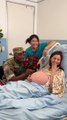 Military husband surprises wife in hospital! #shorts