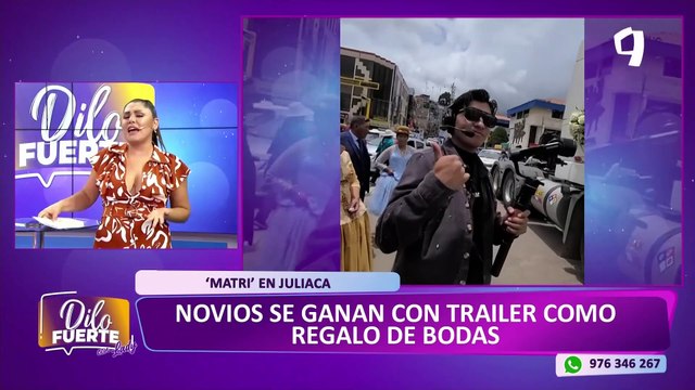 Juliaca: Novios reciben tráilers como regalo de bodas