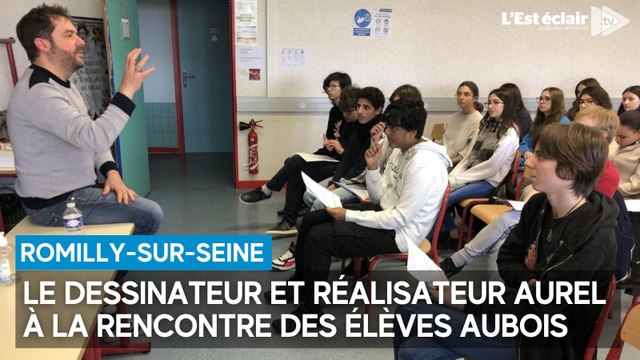 Le dessinateur et réalisateur Aurel à la rencontre des élèves aubois à Romilly-sur-Seine
