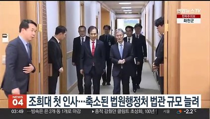 Télécharger la video: 조희대 첫 인사…축소된 법원행정처 법관 규모 늘려