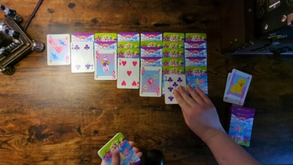 ASMR | Playing Solitaire ASMR | Lisa Frank Playing Cards | No Talking