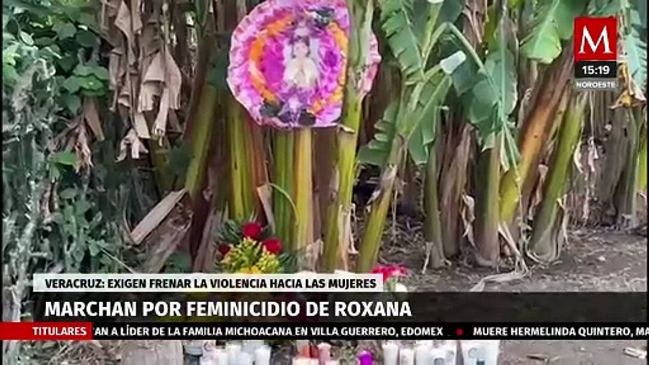 Familiares y amigos marchan por Roxana Durán tras su feminicidio en Veracruz