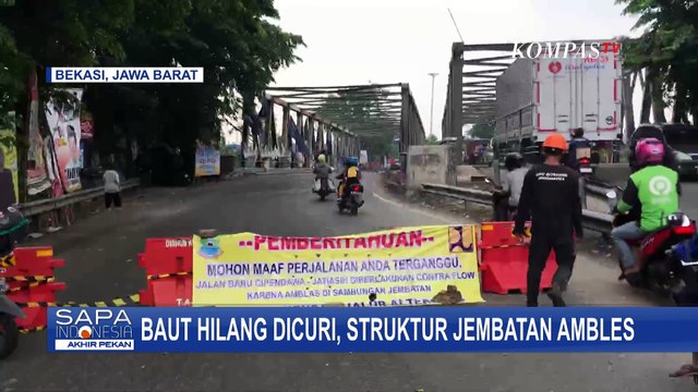 Bahaya! Jembatan Cipendawa Rawalumbu Ditutup Sementara Imbas Struktur Jembatan Ambles