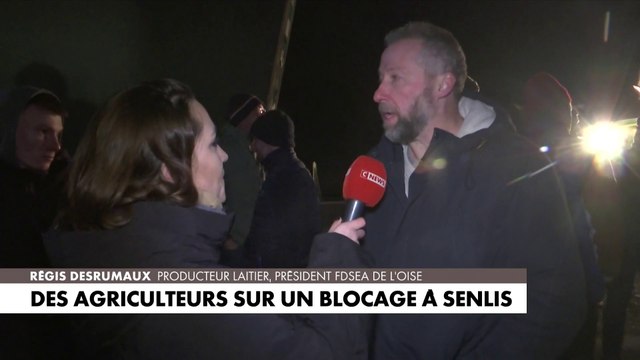 Les agriculteurs de l'Oise bloquent l’autoroute au niveau de Senlis