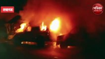 Video: जानकीपुरम में लगी झोपड़ी में आग, जलकर खाक हुई कई गाड़िया