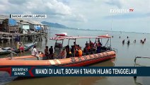 Bocah 6 Tahun Hilang Tenggelam di Laut Pesisir Teluk Bandar Lampung