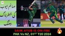 Saim Ayub Batting | No Look Shot | Scoop Shot | Pakistan Vs New Zealand | 1st T20 2024