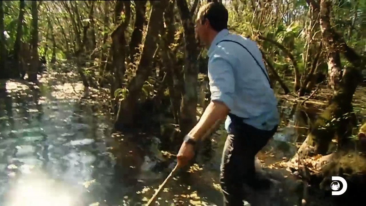 Bear Grylls Demonstrates How to Escape a Mud Sinkhole Man vs Wild