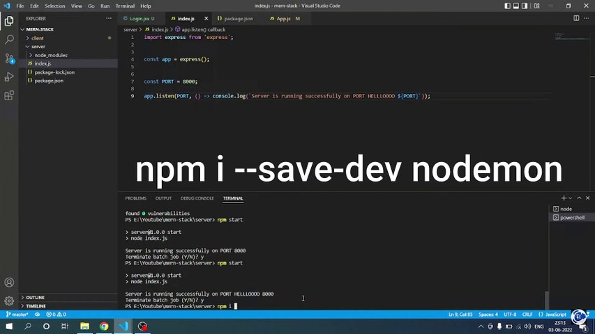 How to install nodemon