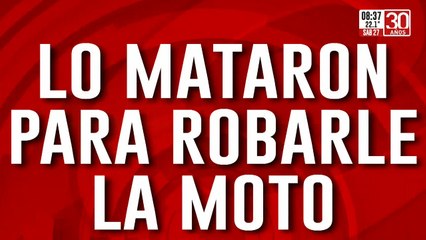 Asesinaron a pibe de 23 años para robarle la moto