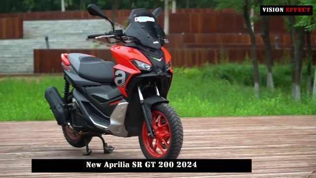 174cc _ Water Cooled 4 Valve Engine _ Fuel Tank 9L _ Range 350 Km _ New Aprilia SR GT 200 2024