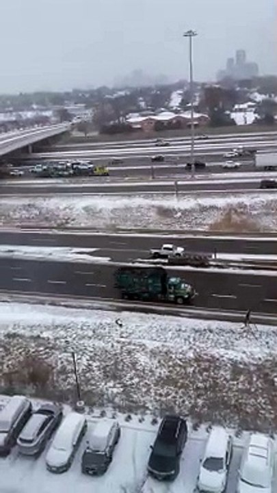Truck Reverses Down Highway