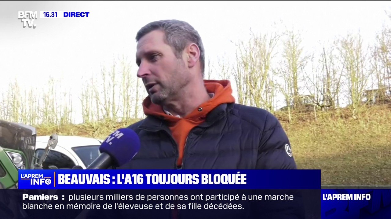 Dans l'Oise, sur le point de blocage de l'A16, les agriculteurs veulent "faire une tenaille autour de Paris"