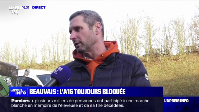 Dans l'Oise, sur le point de blocage de l'A16, les agriculteurs veulent faire une tenaille autour de Paris