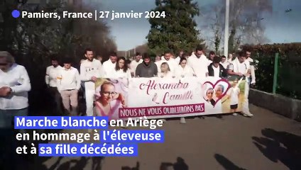 France: marche blanche en hommage à l'éleveuse et sa fille décédées sur un barrage