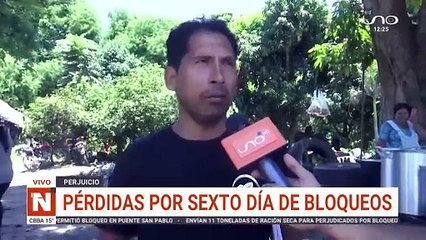Pérdidas por sexto día de bloqueo