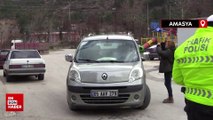 Amasya'da ters yöne giren sürücüler dronla tespit edildi
