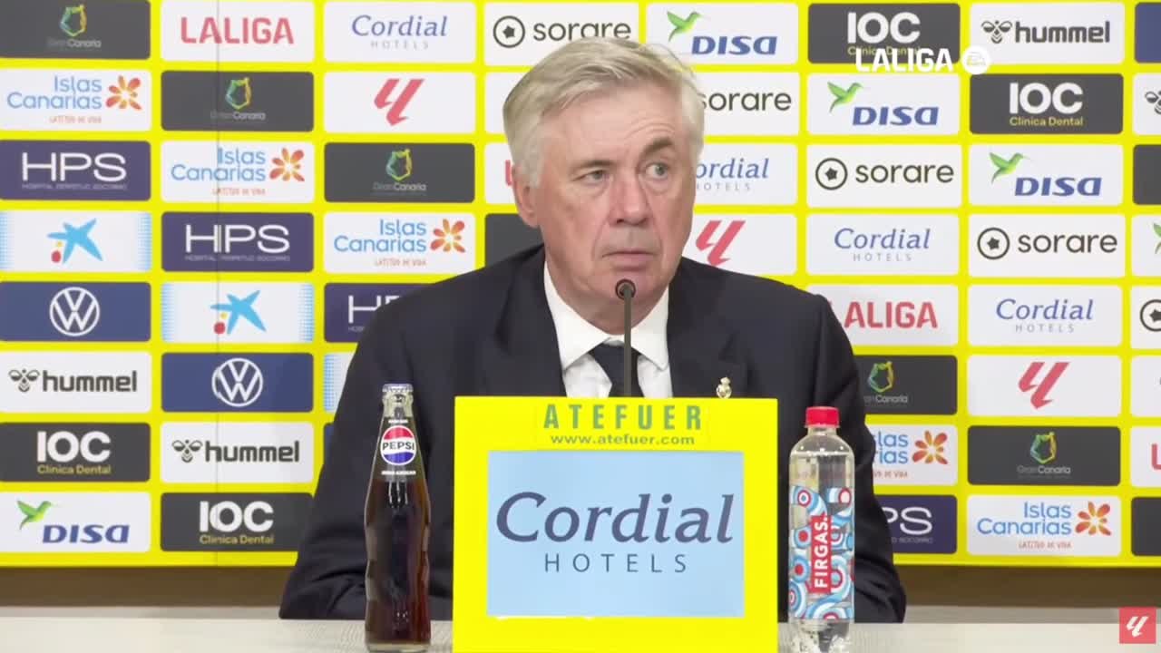 Rueda de prensa de Ancelotti tras el partido entre Las Palmas y el Real Madrid
