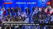 Xóchitl Gálvez recibe constancia del PAN como candidata a la Presidencia 2024