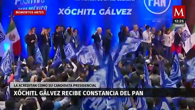 Xóchitl Gálvez recibe constancia del PAN como candidata a la Presidencia 2024