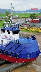 Estaleiro lança rebocador e amplia atuação no mercado de construção naval