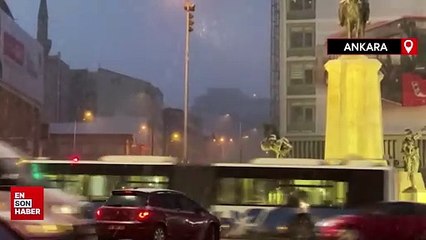 Başkentte kar yağışı etkili oldu