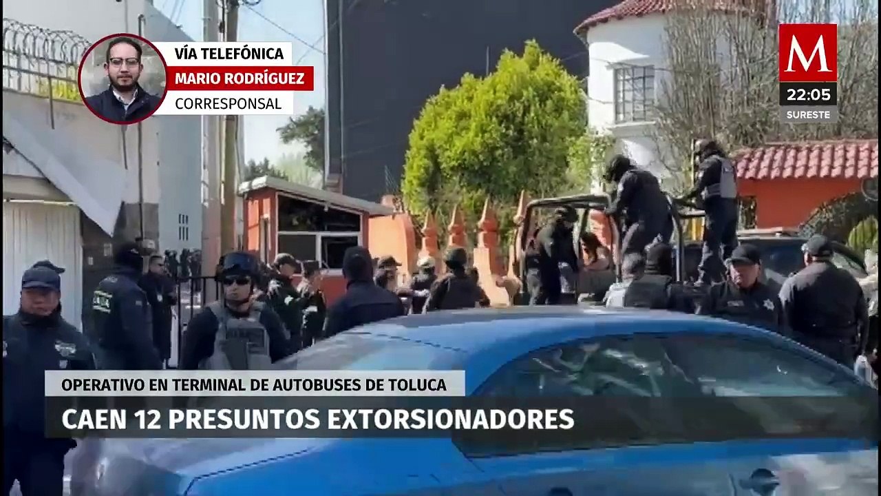 Detienen a 50 personas por extorsión cerca de la Terminal de Autobuses en Toluca