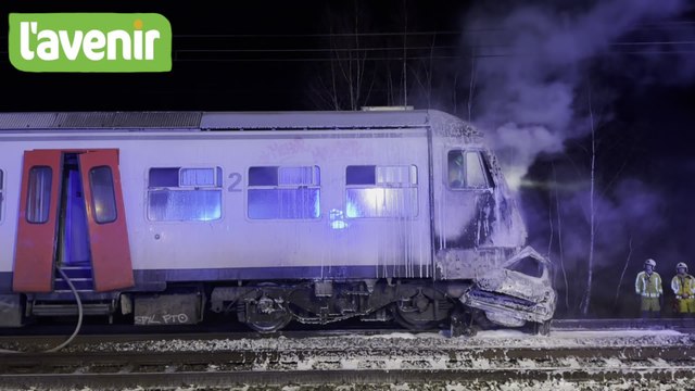 Collision entre un train et une voiture à Sclaigneaux