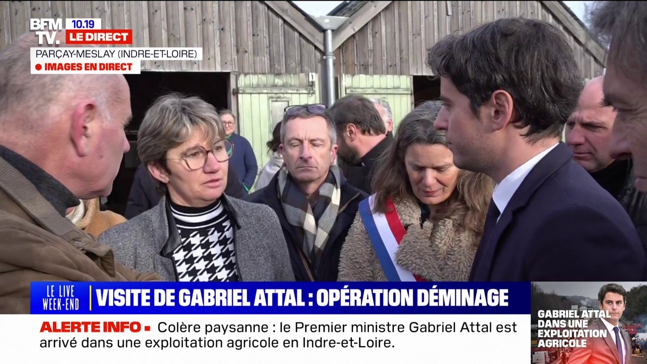 "Ça fait longtemps qu'on dit que ça va mal": Gabriel Attal échange avec des agriculteurs lors d'une visite dans une exploitation maraîchère en Indre-et-Loire