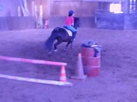 Laura et Lucky sur un parcour de saut