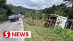 Child dies in five vehicle pile-up caused by potholes in Kinabatangan