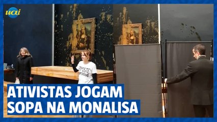 Ativistas jogam sopa na Monalisa