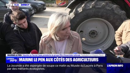 Agriculture: "La situation est catastrophique", dénonce Marine Le Pen