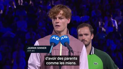 Open d'Australie - Sinner rend un bel hommage à ses parents après son sacre