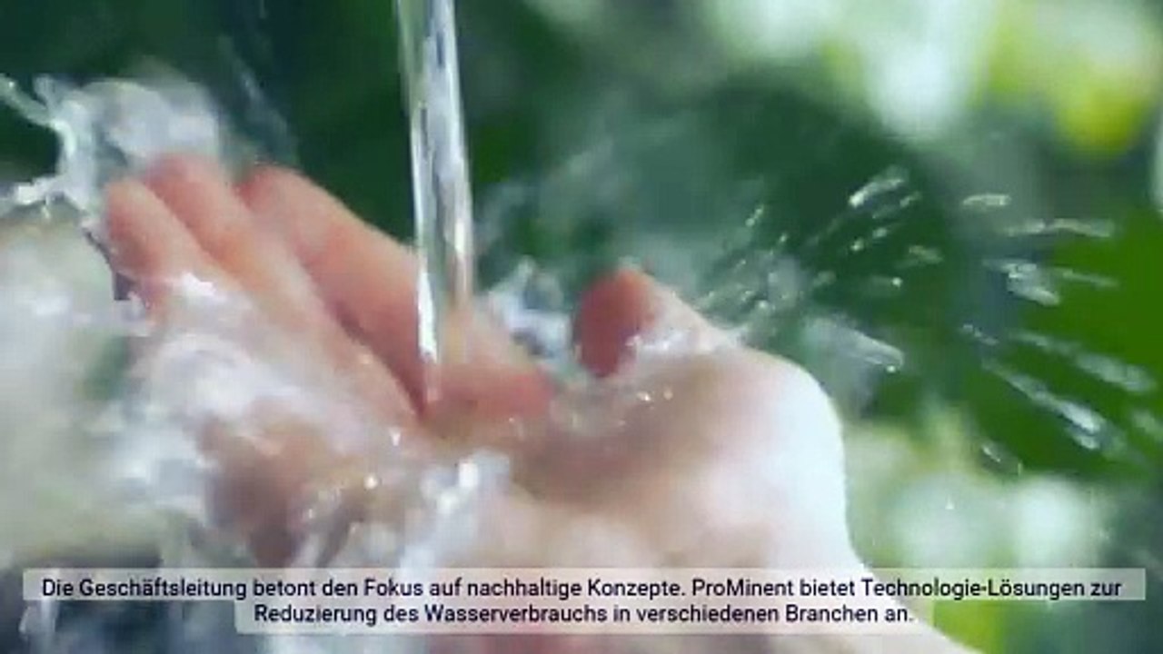 Prominent GmbH: Effiziente Wassernutzung