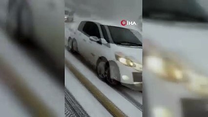 İnegöl-Domaniç arasında bazı araçlar yolda kaldı