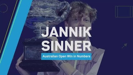 Télécharger la video: Jannik Sinner's Australian Open Win in Numbers