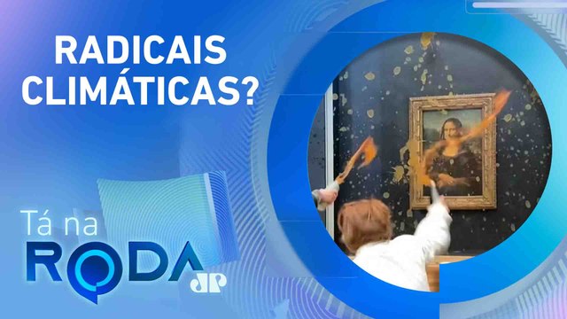 Ativistas JOGAM SOPA no quadro Mona Lisa e pedem por mais ALIMENTAÇÃO SAUDÁVEL | TÁ NA RODA
