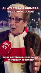 La emoción de una señora de 82 años que ve al Atleti en directo por primera vez